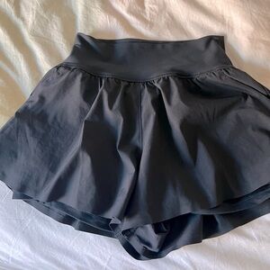 Abercrombie & Fitch Black Skorts with Elastic Waistband